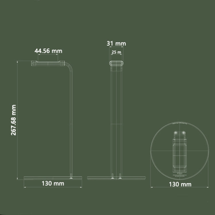 Aluminum Alloy Headphone Holder H-Stand Headphone Display Stand Headphone Storage Rack(Dark Gray) - Headset Stand by buy2fix | Online Shopping UK | buy2fix