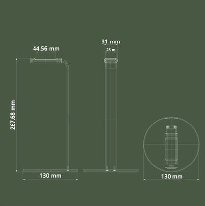 Aluminum Alloy Headphone Holder H-Stand Headphone Display Stand Headphone Storage Rack(Dark Gray) - Headset Stand by buy2fix | Online Shopping UK | buy2fix