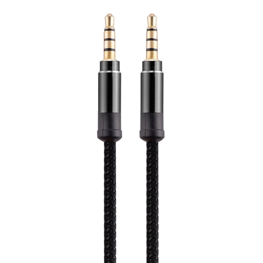 3.5mm Male To Male Car Stereo Gold-Plated Jack AUX Audio Cable For 3.5mm AUX Standard Digital Devices, Length: 1.5m(Black) by buy2fix
