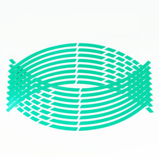 Motorcycle Rim Stickers Personality Wheels Modified Decals(Green)