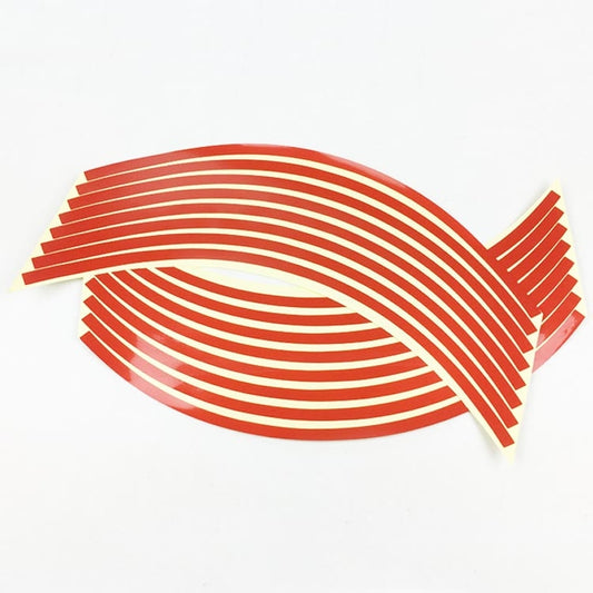 Motorcycle 18inch Wheel Stickers Modified Wheel Reflective Stickers(Red) by buy2fix