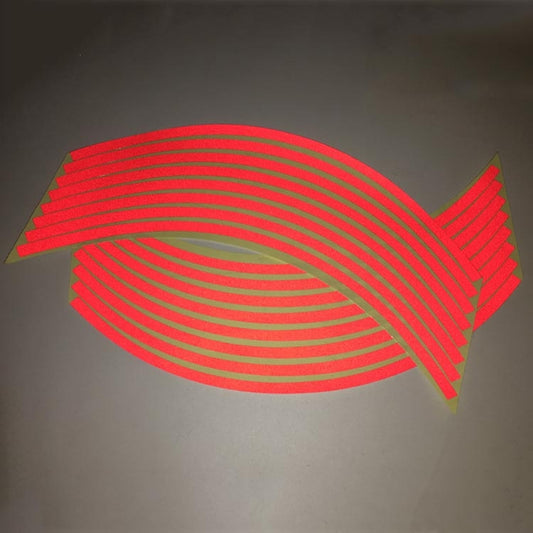 Motorcycle 18inch Wheel Stickers Modified Wheel Reflective Stickers(Red) by buy2fix