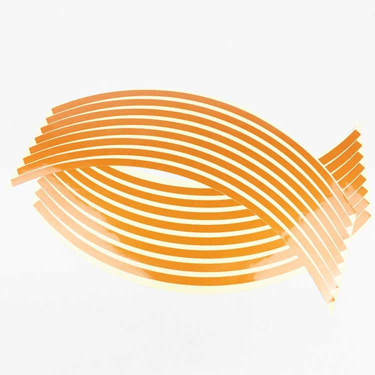 Motorcycle 18inch Wheel Stickers Modified Wheel Reflective Stickers(Orange) by buy2fix