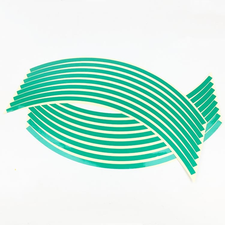 Motorcycle 18inch Wheel Stickers Modified Wheel Reflective Stickers(Green) by buy2fix