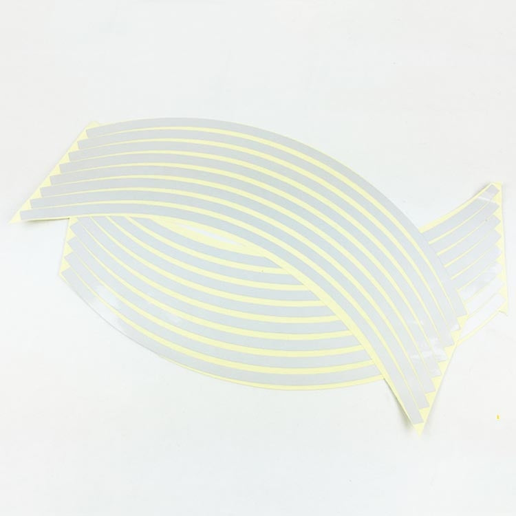 Motorcycle 18inch Wheel Stickers Modified Wheel Reflective Stickers(Silver) by buy2fix