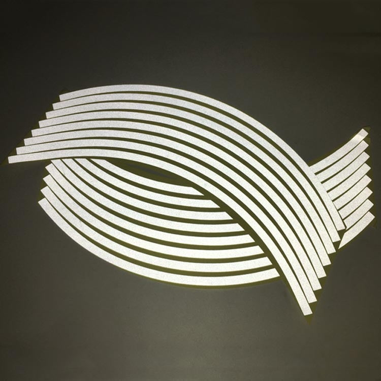 Motorcycle 18inch Wheel Stickers Modified Wheel Reflective Stickers(Silver) by buy2fix