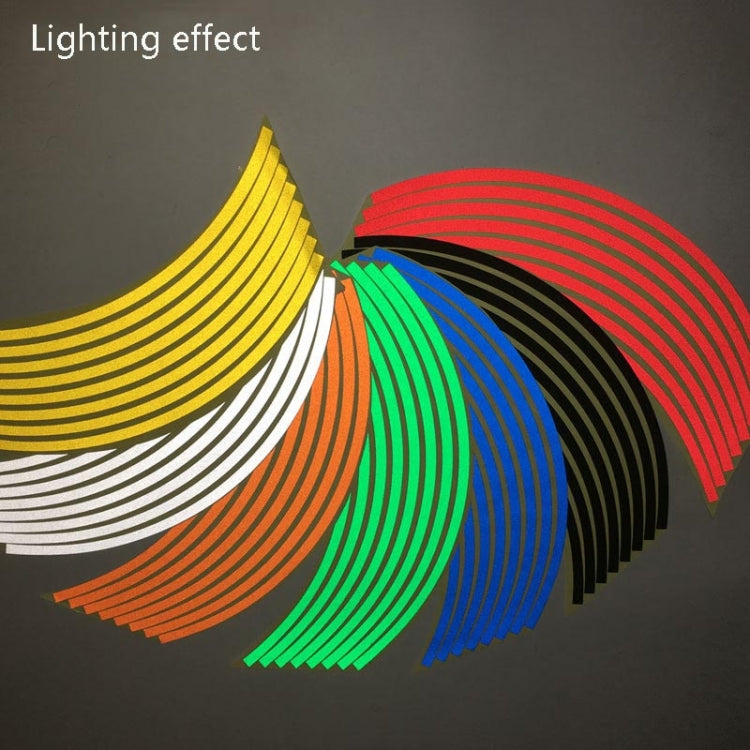 Motorcycle 18inch Wheel Stickers Modified Wheel Reflective Stickers(Yellow) by buy2fix