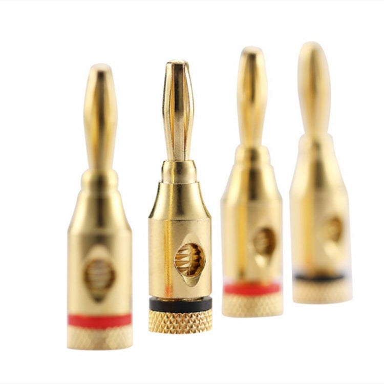 20 PCS 4mm Gold-Plated Banana Head Audio Plug Socket Speaker Cable Connector by buy2fix