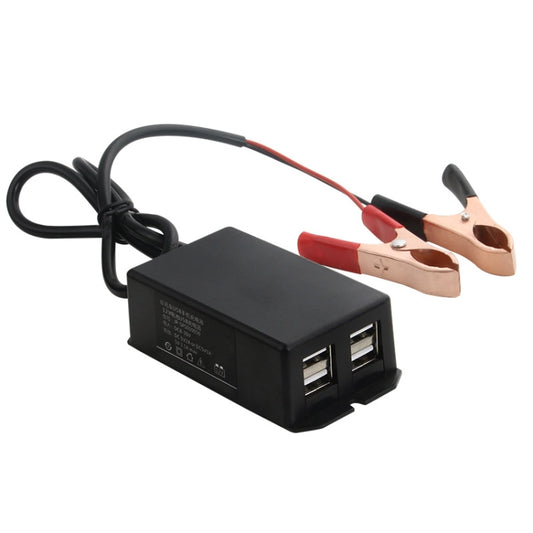 12/24V 4 USB Interface Motorcycle Car Mobile Phone Charger - Battery Charger by buy2fix | Online Shopping UK | buy2fix
