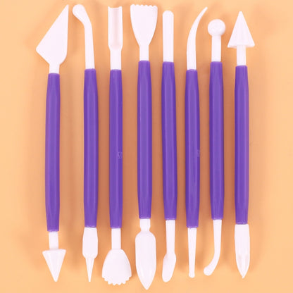 2 Sets Carving Pen Cake Fondant Carving Knife Making Cutting Tool 01030 Purple (OPP Bag Packaging) - Baking Pastry Tools by buy2fix | Online Shopping UK | buy2fix