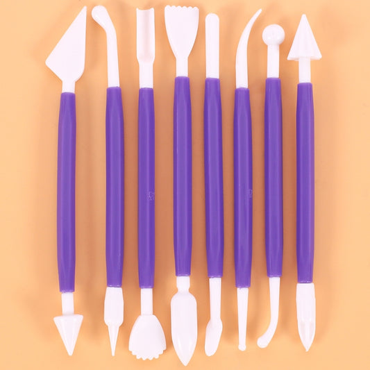 2 Sets Carving Pen Cake Fondant Carving Knife Making Cutting Tool 01030 Purple (OPP Bag Packaging) - Baking Pastry Tools by buy2fix | Online Shopping UK | buy2fix