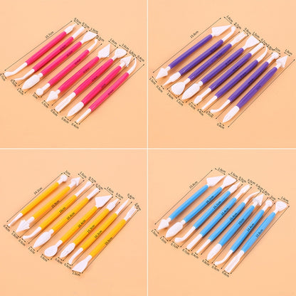 2 Sets Carving Pen Cake Fondant Carving Knife Making Cutting Tool 01030 Purple (OPP Bag Packaging) - Baking Pastry Tools by buy2fix | Online Shopping UK | buy2fix