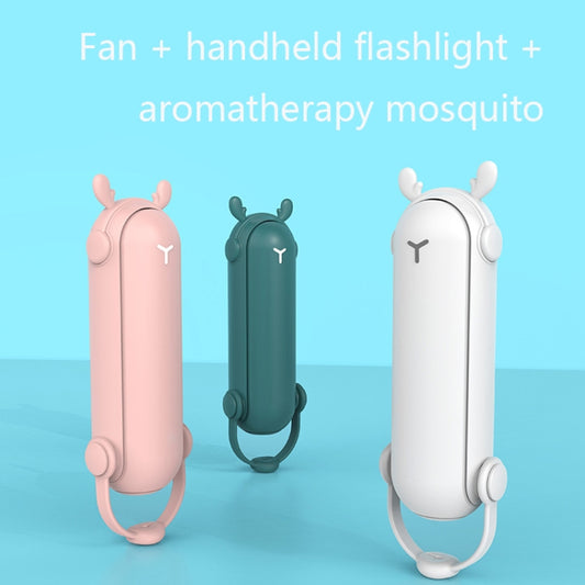 DS208 Folding Multifunctional USB Flashlight Fan Portable Aromatherapy Mosquito Repellent Mini Handheld Fan(Pink) by buy2fix