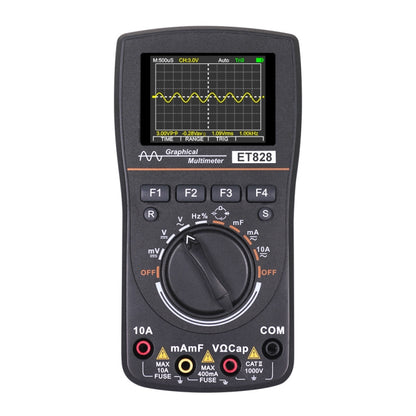 ET828 2 In 1 2 In 1 Oscilloscope Multimeter 2.4 Inch Color Screen Meter Digital Resistance Frequency Tester 1MHz 2.5Msps Meter - Digital Multimeter by buy2fix | Online Shopping UK | buy2fix