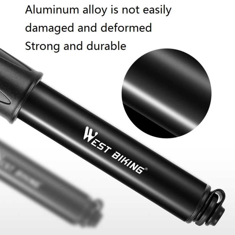 West Biking Bicycle High Pressure Pump Mini Portable Basketball Inflator With Hose(Black) by West Biking
