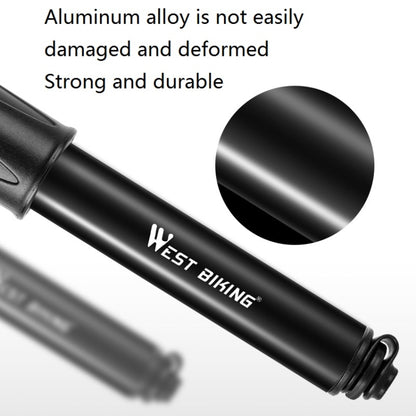 West Biking Bicycle High Pressure Pump Mini Portable Basketball Inflator With Hose(Black) by West Biking