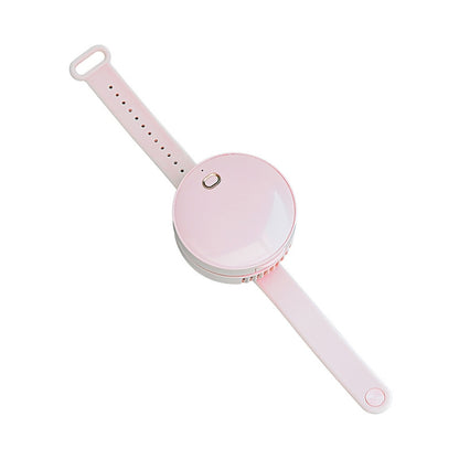 G3 Portable Outdoor Kids USB Mini Mirror Leafless Watch Fan(Pink) by buy2fix