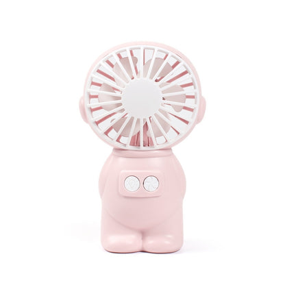 FY040 2 PCS Portable Outdoor USB Handheld Fan Desktop Office Mini Night Light Fan(Pink) by buy2fix