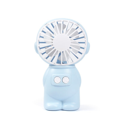 FY040 2 PCS Portable Outdoor USB Handheld Fan Desktop Office Mini Night Light Fan(Blue) by buy2fix