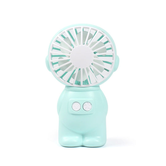 FY040 2 PCS Portable Outdoor USB Handheld Fan Desktop Office Mini Night Light Fan(Green)