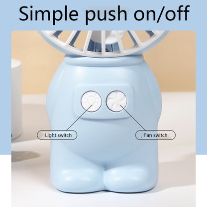 FY040 2 PCS Portable Outdoor USB Handheld Fan Desktop Office Mini Night Light Fan(Blue) by buy2fix