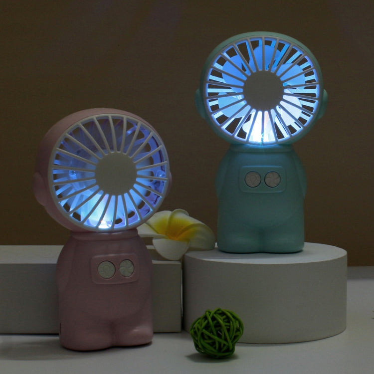 FY040 2 PCS Portable Outdoor USB Handheld Fan Desktop Office Mini Night Light Fan(Blue) by buy2fix