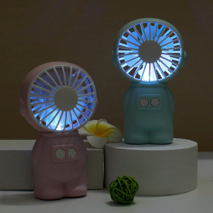 FY040 2 PCS Portable Outdoor USB Handheld Fan Desktop Office Mini Night Light Fan(Blue) by buy2fix