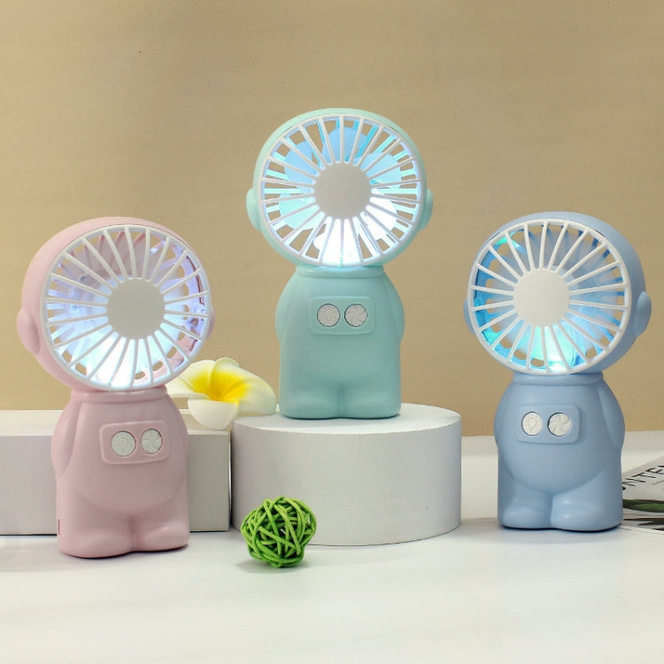 FY040 2 PCS Portable Outdoor USB Handheld Fan Desktop Office Mini Night Light Fan(Pink) by buy2fix