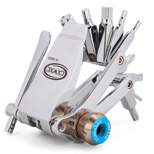 CXWXC 16 In 1 Bicycle Repair Combination Tool Multifunctional Mountain Bike Repair Tool - Maintenance tools by buy2fix | Online Shopping UK | buy2fix