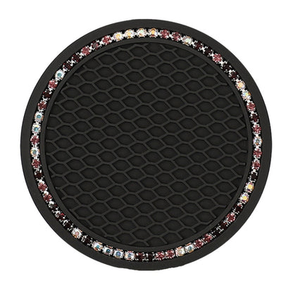 Car Universal Diamond Honeycomb Water Coaster Car Anti-Slip Mat(Black Purple Diamond) by buy2fix