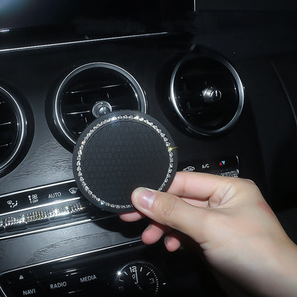 Car Universal Diamond Honeycomb Water Coaster Car Anti-Slip Mat(Black Purple Diamond) by buy2fix