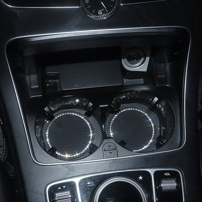 Car Universal Diamond Honeycomb Water Coaster Car Anti-Slip Mat(Watermelon Red and White Diamonds) by buy2fix