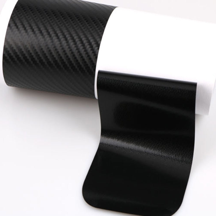 5 Sets Car Threshold Carbon Fiber Sticker Car Door Scratch Strip Anti-Kick Film Protective Pad Threshold Strip, Colour: 4 PCS / Set 3D Black by buy2fix