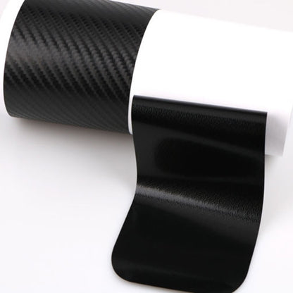5 Sets Car Threshold Carbon Fiber Sticker Car Door Scratch Strip Anti-Kick Film Protective Pad Threshold Strip, Colour: 4 PCS / Set 4D Black by buy2fix