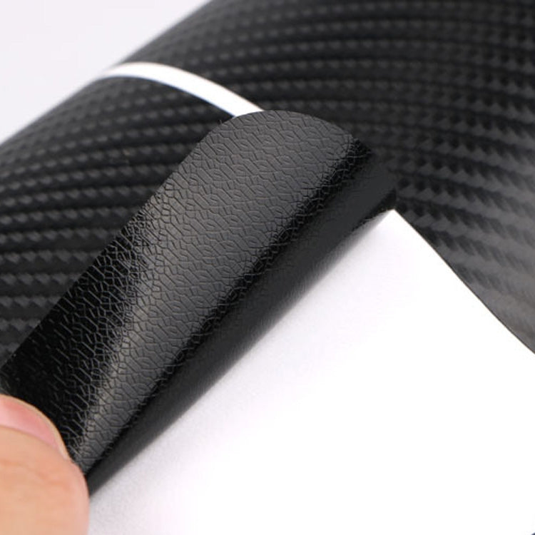 5 Sets Car Threshold Carbon Fiber Sticker Car Door Scratch Strip Anti-Kick Film Protective Pad Threshold Strip, Colour: 4 PCS / Set 4D Black by buy2fix