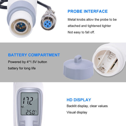 JPB-70A Portable Dissolved Oxygen Analyzer Water Quality Aquaculture Dissolved Oxygen Meter Detector - Air & Water Quality Tester by buy2fix | Online Shopping UK | buy2fix
