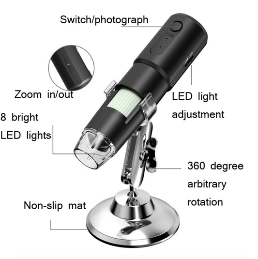 WIFI Electron Microscope USB Digital Magnifying Glass - Digital Microscope by buy2fix | Online Shopping UK | buy2fix