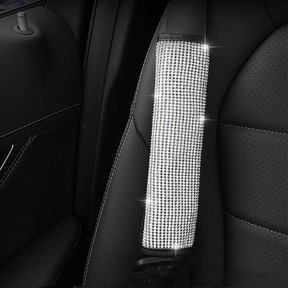 2 PCS Car Diamond-Studded Interior Products Personalized Protective Sleeve Shoulder Guard by buy2fix