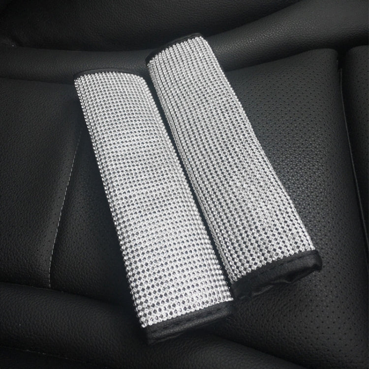 2 PCS Car Diamond-Studded Interior Products Personalized Protective Sleeve Shoulder Guard by buy2fix