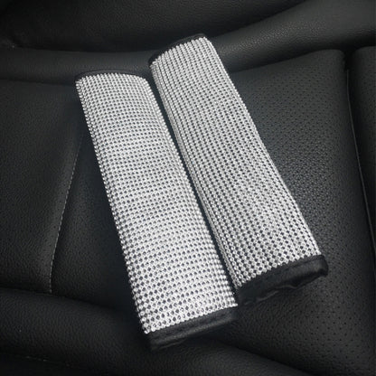 2 PCS Car Diamond-Studded Interior Products Personalized Protective Sleeve Shoulder Guard by buy2fix