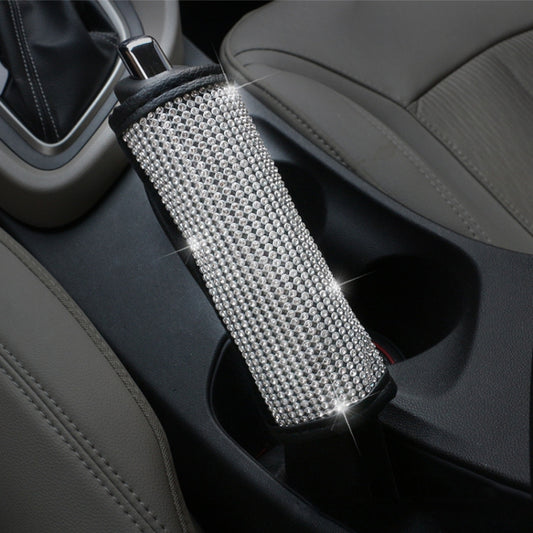 2 PCS Car Diamond-Studded Interior Products Personalized Protective Sleeve Handbrake Cover by buy2fix