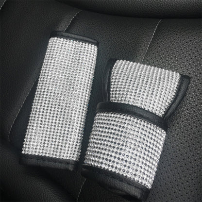 2 PCS Car Diamond-Studded Interior Products Personalized Protective Sleeve Gear Cover by buy2fix