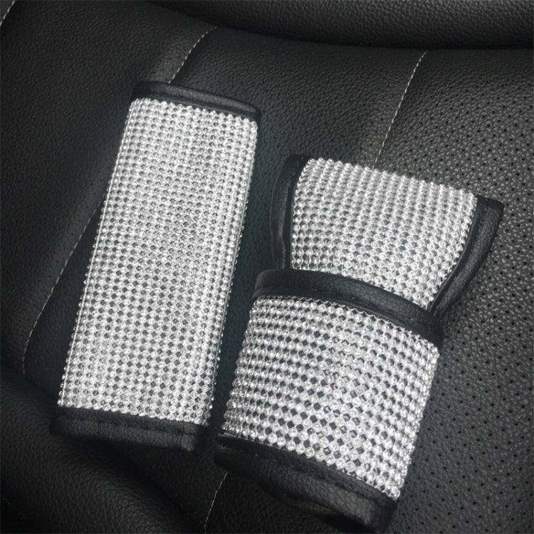 2 PCS Car Diamond-Studded Interior Products Personalized Protective Sleeve Parking Space Pull Cover by buy2fix