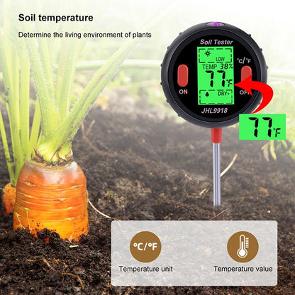 Five-In-One Soil Meter PH Humidity Temperature Photometry Detector PH Photometry Multifunctional Detector - PH & Moisture Meter by buy2fix | Online Shopping UK | buy2fix