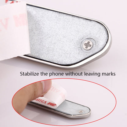 F601 4 PCS One Word Long Magnet Car Bracket Car Navigation Lazy Magnetic Metal Bracket(Rounded Silver) by buy2fix