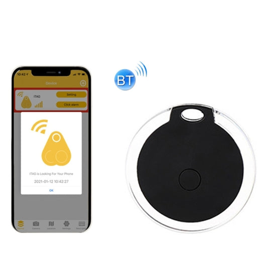 2 PCS  HYC-05 Round Bluetooth Anti-Lost Device Mobile Phone Key Two-Way Object Finding Alarm( Black) - Anti-lost Alarm by buy2fix | Online Shopping UK | buy2fix