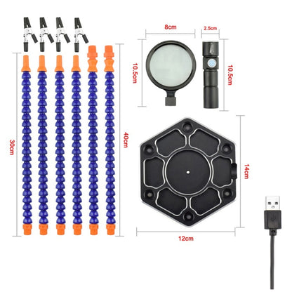 Six-Jaw Aluminum Alloy Welding Station Electronic Product Welding & Maintenance Workbench, SS6LM-BE99 Plug-in (Blue) by buy2fix