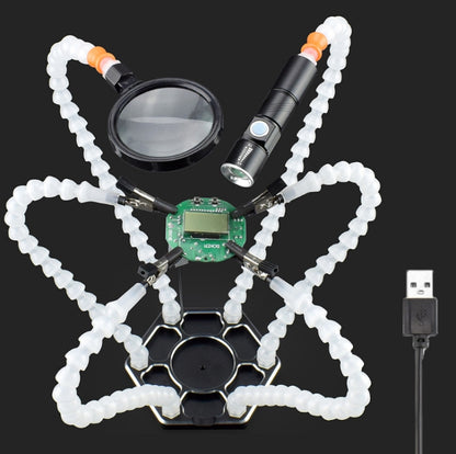 Six-Jaw Aluminum Alloy Welding Station Electronic Product Welding & Maintenance Workbench, SS6LM-WE99 Plug-in (White) by buy2fix