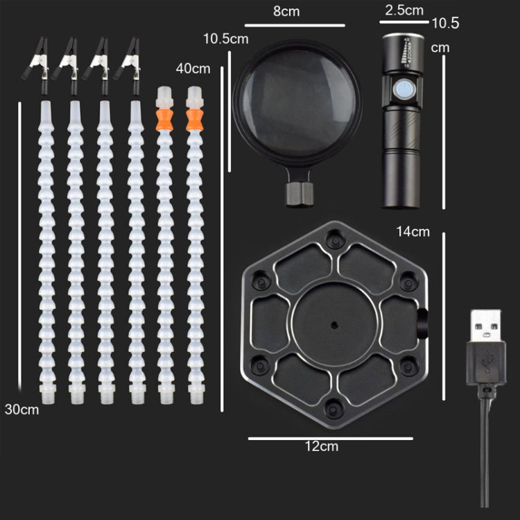 Six-Jaw Aluminum Alloy Welding Station Electronic Product Welding & Maintenance Workbench, SS6LM-WE99 Plug-in (White) by buy2fix