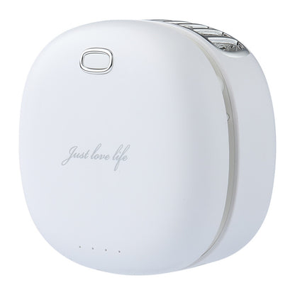 Lazy Hanging Neck Small Fan Usb Rechargeable Mini Portable Leafless Fan(White) by buy2fix